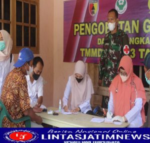 Satgas TMMD Ke 113 Kodim 0806/Trenggalek Gelar Pengobatan Gratis