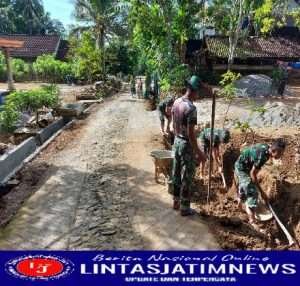 Antispasi Banjir, Satgas TMMD Ke-113 Kodim 0806/Trenggalek Bangun Drainase