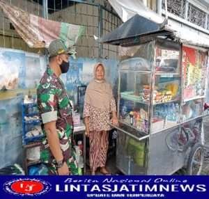 Babinsa Jayengan Komsos dan Berikan Motivasi Pelaku UMKM diwilayah Binaan