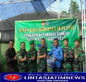 Panen Raya Budidaya Ikan Lele, Wujud Nyata Sukseskan Program Ketahanan Pangan di Wilayah Kodim 0735/Surakarta