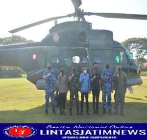 Tertibkan Penerbangan Balon Udara, Forkopimda Ponorogo Patroli Udara Menggunakan Helikopter