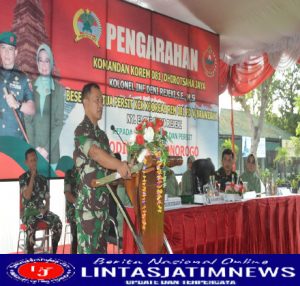 Berikut Isi Pengarahan Danrem 081/Dsj Saat Kunjungan Kerja ke Kodim 0802/Ponorogo