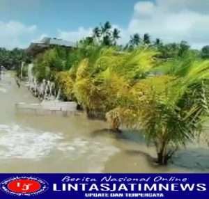 Pantai Kelapa di Tuban Air Lautnya sedang Meninggi
