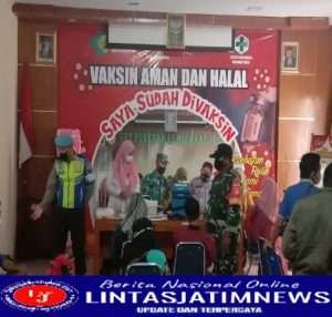 Sinergi Koramil Dan Polsek Kismantoro Berikan Pendampingan Vaksinasi