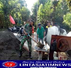 Serda Joko Bersama Warga Gotong Royong Bangun Jembatan