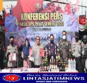 Operasi Pekat Semeru 2022 Polrest Lamongan, 96 Kasus Dengan 106 Tersangka
