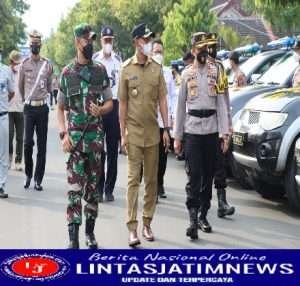 Dandim 0801/Pacitan Hadiri Gelar Pasukan Apel  Operasi Patuh Semeru Tahun 2022