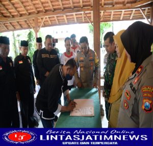 Wujudkan Madiun Kondusif Paguyuban Pencak Silat Bersama Polres Madiun Kota Tandatangani Pakta Integritas