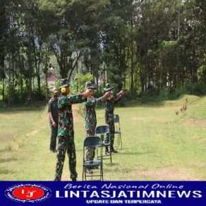 Asah Kemampuan Prajurit, Kodim 0806/Trenggalek Laksanakan Latihan Menembak