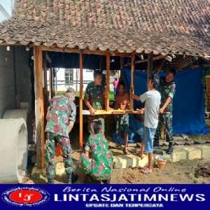 Koramil 0805/14 Bringin Bedah Rumah Tidak Layak Huni (RTLH) Milik Warga