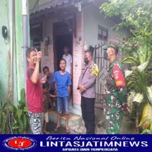 Babinsa Tipes Komsos Sambil Berikan Motivasi Warga Tentang Kebersihan