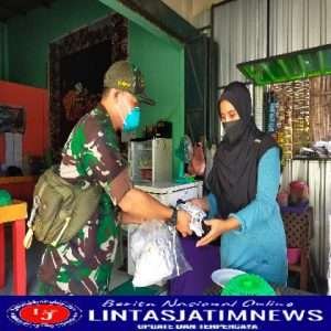 Jangan lengah Covid-19 Belum Musnah, Babinsa Mojosongo Beri Himbauan Prokes di Wilayah