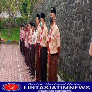 Danramil 0806/04 Bendungan Hadiri Giat Lomba Prestasi Pramuka Tingkat Penggalang SD/MI