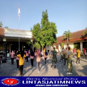 Jalin Sinergitas, Koramil 0805/05 Karangjati Olahraga Bersama Dengan Instansi Terkait