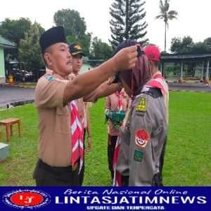 Kasdim 0801/Pacitan Pimpin Upacara Penutupan Pembinaan Pramuka Saka Wira Kartika