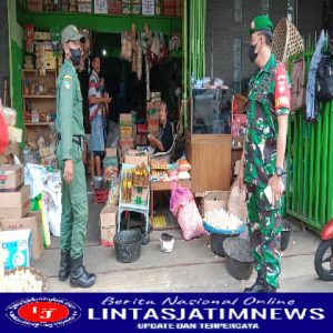 Sambangi Pasar Legi Solo, Sertu Syukur Himbau Pedagang Dan Pembeli Patuhi Prokes