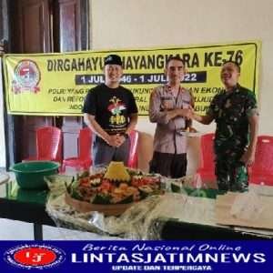 Danramil dan Camat Babat Kunjungi Mapolsek Babat, Ucapkan Selamat HUT Bhayangkara ke 76