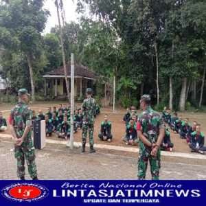 Koramil 0806/06 Gandusari Berikan Materi Wasbang dan PBB Peserta Diklatsar Banser