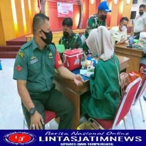 Peringati Hari Anti Narkotika Internasional, Kodim 0735/Surakarta Ikuti Donor Darah