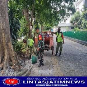 Babinsa Kemlayan Himbau Pedagang HIK Untuk Buang Sampah Pada Tempatnya