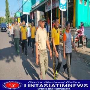 Tingkatkan Sinergitas, Anggota Koramil Jogorogo Olahraga Bersama Dengan Polsek Jogorogo
