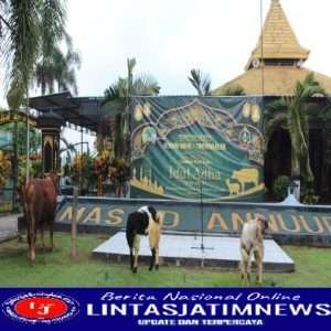 Rayakan Idul Adha 1443 Hijriyah, Masjid An Nuur Kodim 0806/Trenggalek Sembelih Hewan Kurban