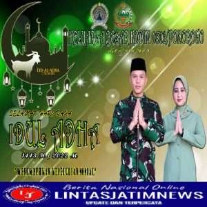 Dandim 0802/Ponorogo Ucapkan Selamat Idul Adha 1443 Hijriyah