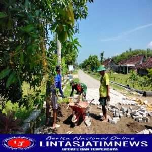 Babinsa Puhti Manunggal Bersama Masyarakat Membangun Jalan Pedesaan