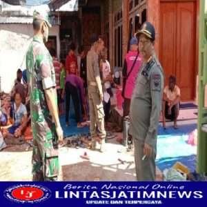 Danramil Babat Memantau dan Memeriksa Penyembelihan Hewan Kurban