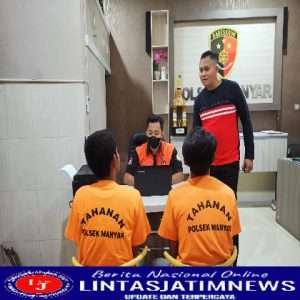 Sembunyikan Narkoba di resleting Celana, Dua Budak Narkoba Ditangkap Polsek Manyar