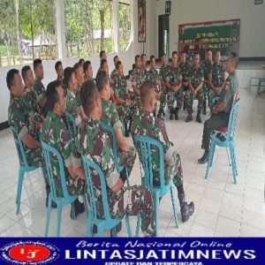 Kasdim 0801/Pacitan Beri Pengarahan Kepada Personil yang Ditugaskan di Wilayah Pacitan