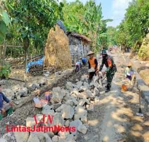 Serda Bonawi Bantu Warga Bangun Talud Jalan