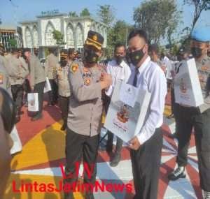 Rayakan Ulang Tahun Puluhan Personel, Kapolres Gresik Beri Pesan Kamtibmas