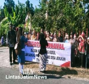 Antusias Warga Jerukan Sambut pembukaan TMMD Regular ke 114 Kodim 0724/Boyolali