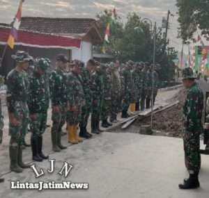 Satgas TMMD Laksanakan Apel Pagi Sebelum Bekerja