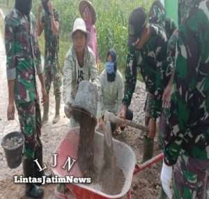 Penuh Semangat, Para Srikandi Bantu Kerja TMMD Reguler ke-114