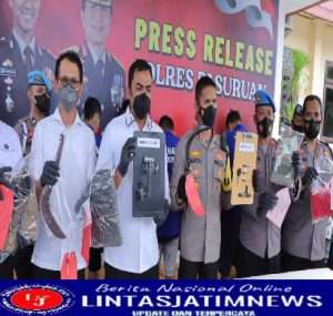 Wujudkan Kamtibmas Polres Pasuruan Amankan 5 Tersangka Jaringan Curanmor