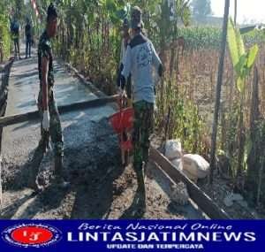 Semangat Satgas TMMD Menjadi Contoh Untuk Warga Bekerja