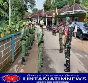 Maksimalkan Peran Aktif Satuan Linmas, Babinsa Koramil 0807/Ngadirojo Berikan Pembekalan