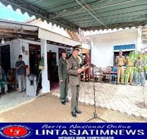 Danramil 0806/06 Gandusari Pimpin Upacara Pemakaman Purnawirawan TNI secara Militer