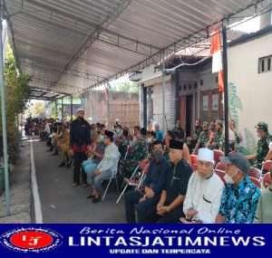 Bentuk Kepedulian Anggota Koramil 03 Serengan Takziah Mertua Serka Sugiyono