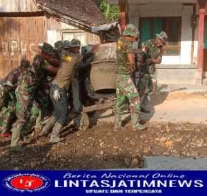 Satgas TMMD Kompak Pindahkan Mesin Molen