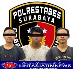 Tiga Pelaku Penganiayaan Berhasil Diamankan Satreskrim  Polrestabes Surabaya
