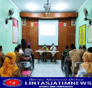 Wujud Sinergitas Lintas Sektor, Bati Tuud Koramil 14/Jatisrono Hadiri Pertemuan Lokakarya Mini Lintas Sektoral