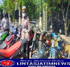 Polres Nganjuk Amankan Ratusan Motor dalam Operasi Jaya Stamba 2022