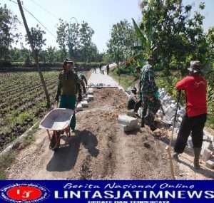 Pembangunan Paving Jalan TMMD Ke -114 Sudah Hampir Selesai