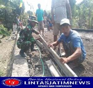 Peran Babinsa Di Lokasi TMMD Jerukan