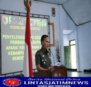 Dandim 0802/Ponorogo Buka Acara Binsiap Apwil dan Puanter Semester II Tahun 2022