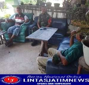 Babinsa Ajak Linmas Genengduwur Tingkatkan Kamtibmas