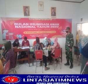 Babinsa Hadiri Sosialisasi Bulan Anak Imunisasi Nasional